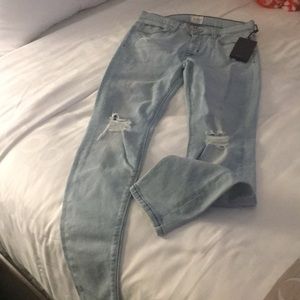 Hudson Jeans Nico Midrise stretch destroyed Jean